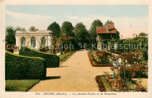 AK / Ansichtskarte Reims_51 Le Jardin Ecole et la Roseraie 
