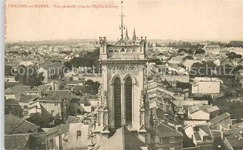 AK / Ansichtskarte Chalons sur Marne Vue generale prise de lEglise St Loup 