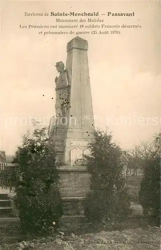 AK / Ansichtskarte Sainte Menehould Passavant Monument des Mobiles Sainte Menehould
