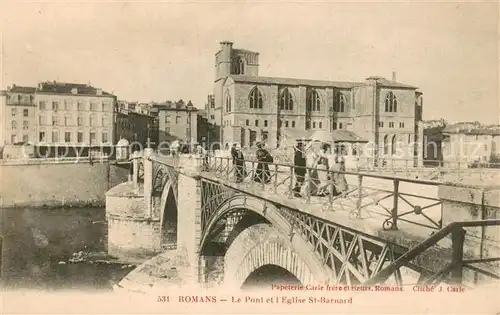 AK / Ansichtskarte Romans_Ain Le Pont et lEglise St Bernard Romans_Ain