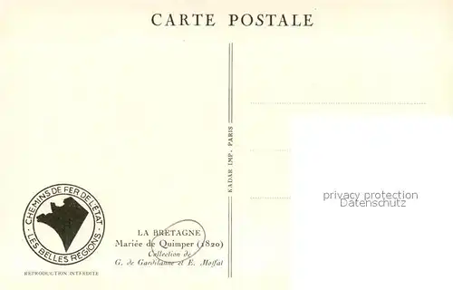 AK / Ansichtskarte Quimper Mariee de Quimper Quimper