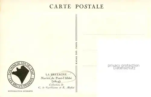 AK / Ansichtskarte Pont l_Abbe Mariee de Pont l Abbe Pont l Abbe