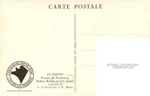 AK / Ansichtskarte Frontenay Rohan Rohan Femme de Frontenay Frontenay Rohan Rohan