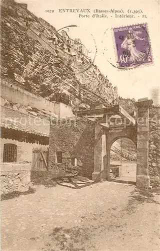 AK / Ansichtskarte Entrevaux Porte dItalie Interieur Entrevaux
