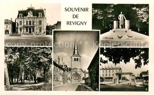 AK / Ansichtskarte Revigny aux Vaches Eglise Hotel de Ville Monument aux Morts Monument Andre Maginot Les Promenades Quartier Maginot 