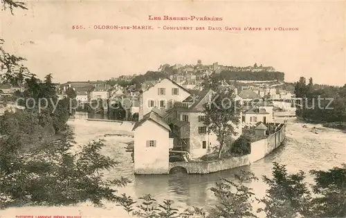 AK / Ansichtskarte Oloron Sainte Marie Confluent des Deux Gaves dAspe et d Oleron Oloron Sainte Marie