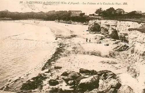 AK / Ansichtskarte Saint Georges de Didonne Les Falaises et la Conche du Port Saint Georges de Didonne