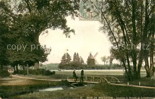 AK / Ansichtskarte Bois_de_Boulogne Derriere le Moulin de Longchamp Bois_de_Boulogne