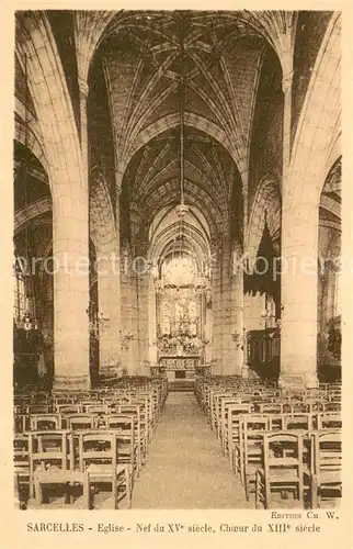 AK / Ansichtskarte Sarcelles Eglise Interieur Choeur Sarcelles