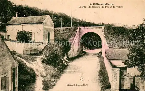 AK / Ansichtskarte La Celle sur Seine Le Pont du Chemin de Fer et la Vallee 
