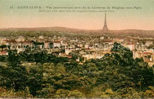 AK / Ansichtskarte Saint_Cloud_Paris Vue panoramique prise de la Lanterne de Diogene vers Paris 