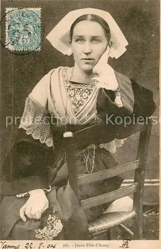 AK / Ansichtskarte Auray Jeune fille d Auray Auray