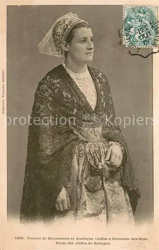 AK / Ansichtskarte Douarnenez Femme de Douarnenez et Audierne Coiffes a Cornettes des fetes Douarnenez