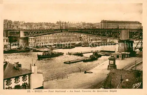 AK / Ansichtskarte Brest_29 Pont National Au fond Caserne du deuxieme Depot 
