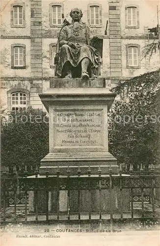 AK / Ansichtskarte Coutances Statue de Le Brun Coutances