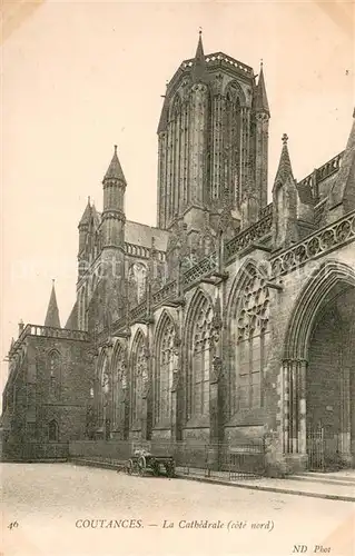 AK / Ansichtskarte Coutances La Cathedrale cote nord Coutances