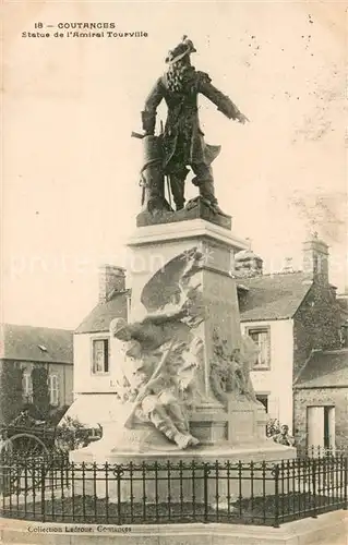 AK / Ansichtskarte Coutances Statue de lAmiral Tourville Coutances