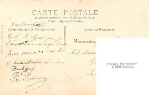 AK / Ansichtskarte Coutances Vue generale du Lycee Coutances