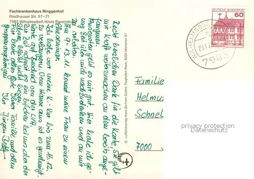 AK / Ansichtskarte 0 Wilhelmsdorf_Wuerttemberg Fliegeraufnahme Wilhelmsdorf Wuerttemberg