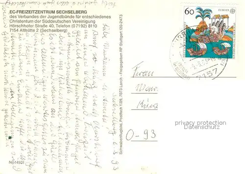 AK / Ansichtskarte 0 Althuette_Wuerttemberg Fliegeraufnahme EC-Freizeitzentrum Sechselberg Althuette Wuerttemberg