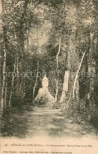 AK / Ansichtskarte Ruille sur Loir La Communaute Notre Dame de la Paix Statue Ruille sur Loir