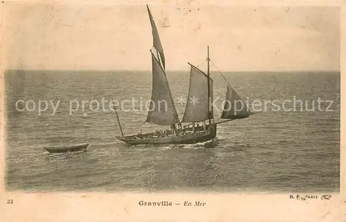 AK / Ansichtskarte Granville_Manche Bateau de peche en mer Granville_Manche
