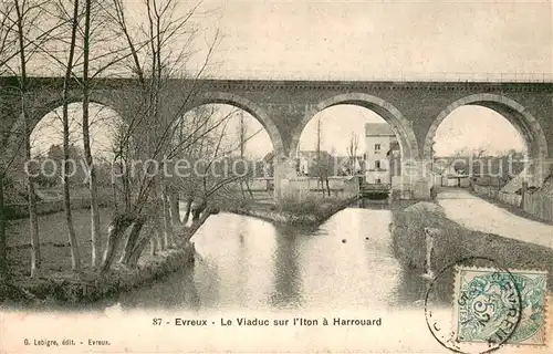 AK / Ansichtskarte Evreux Viaduc sur l Iton a Harrouard Evreux
