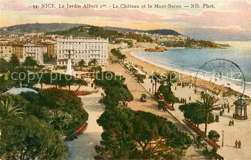 AK / Ansichtskarte Nice_Alpes_Maritimes Jardin Albert Ier Chateau et Mont Boron Cote d Azur Nice_Alpes_Maritimes