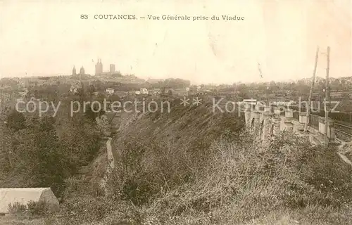 AK / Ansichtskarte Coutances Vue generale prise du Viaduc Coutances