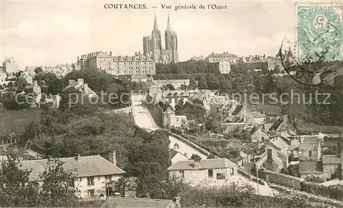 AK / Ansichtskarte Coutances Vue generale de l Ouest Coutances