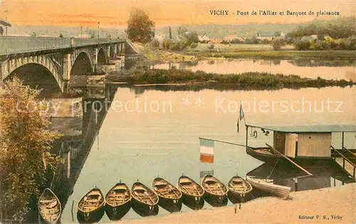 AK / Ansichtskarte Vichy_Allier Pont de lAllier et Barques de plaisance Vichy Allier