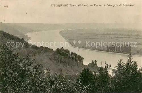 AK / Ansichtskarte Villequier Vue sur la Seineprise de l Ermitage Villequier