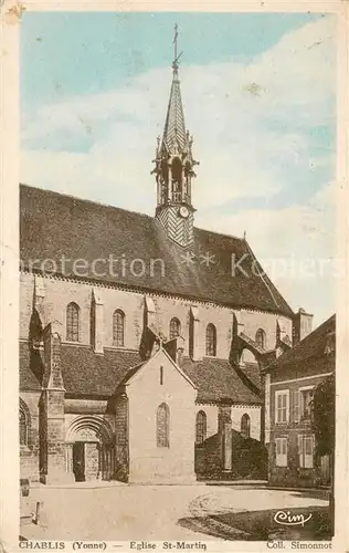 AK / Ansichtskarte Chablis Eglise St Martin Chablis