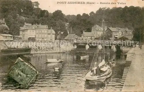 AK / Ansichtskarte Pont Audemer Bassin des Yoles Pont Audemer