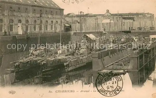 AK / Ansichtskarte Cherbourg Arsenal Le Bassin des Torpilleurs 