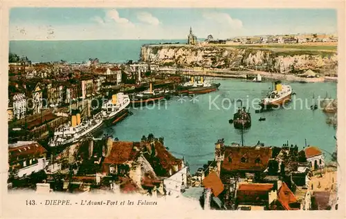 AK / Ansichtskarte Dieppe_76 Avant Port et les Falaises 
