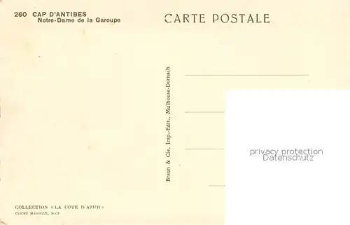 AK / Ansichtskarte Cap_d_Antibes Notre Dame de la Garoupe Collection La Cote d Azur Cap_d_Antibes