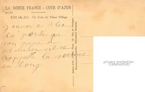 AK / Ansichtskarte Eze_06 Un coin du vieux village 