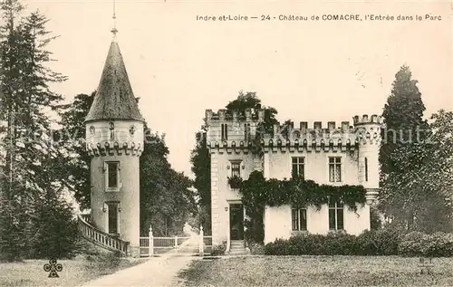 AK / Ansichtskarte Comacre_Sainte Catherine de Fierbois Chateau Entree dans le parc Schloss Park 