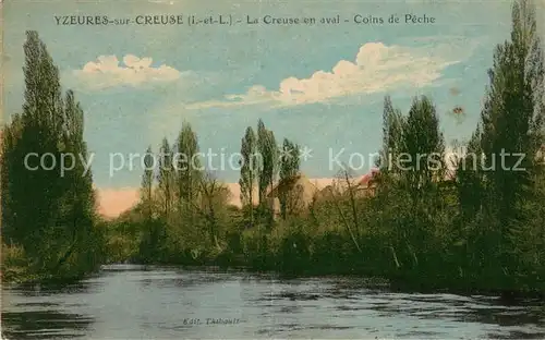 AK / Ansichtskarte Yzeures sur Creuse La Creuse en aval coins de peche Yzeures sur Creuse