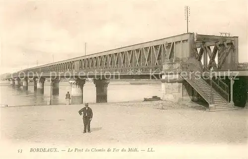 AK / Ansichtskarte Bordeaux Pont du Chemin de Fer du Midi Bordeaux