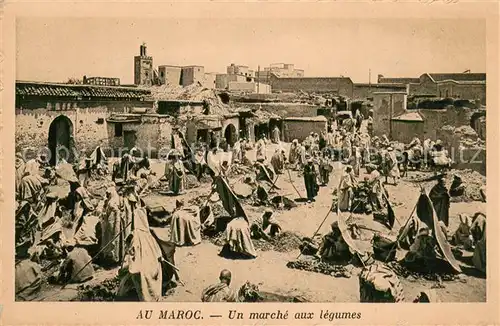 AK / Ansichtskarte Maroc_Marokko Un marche aux legumes Maroc Marokko