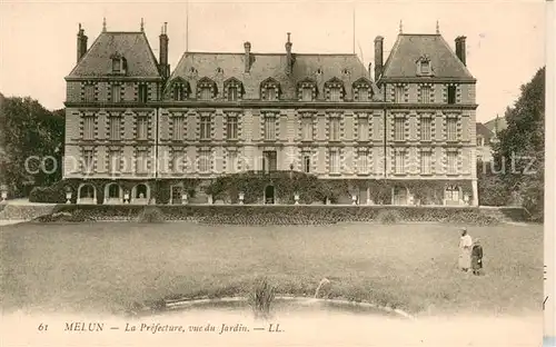 AK / Ansichtskarte Melun_Seine_et_Marne La Prefecture vue du jardin Melun_Seine_et_Marne