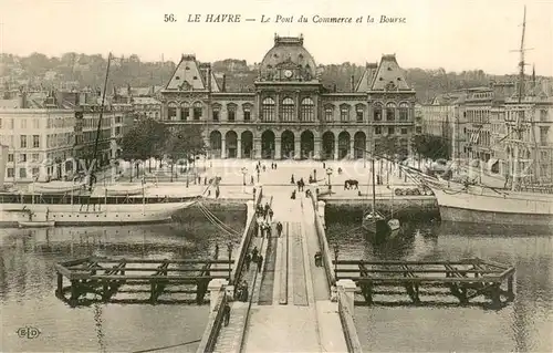 AK / Ansichtskarte Le_Havre Le Pont du Commerce et la Bourse Le_Havre