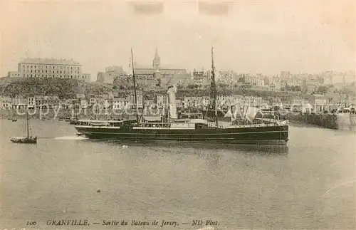 AK / Ansichtskarte Granville_Manche Sortie du Bateau de Jersey Granville_Manche