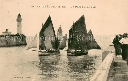 AK / Ansichtskarte Le_Treport Le Phare et le port Le_Treport