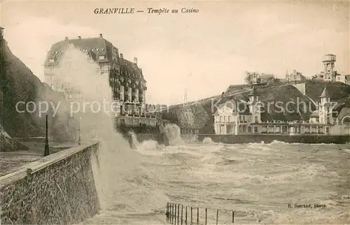AK / Ansichtskarte Granville_Manche Tempete au Casino Granville_Manche