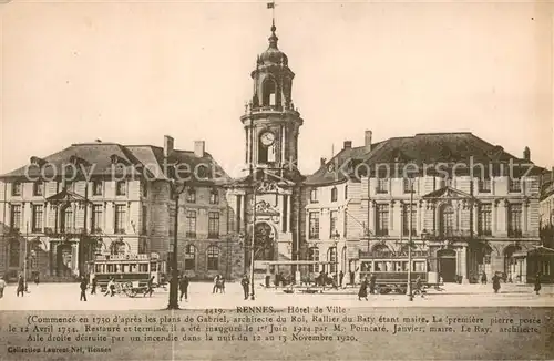 AK / Ansichtskarte Rennes_Ille et Vilaine Hotel de Ville 