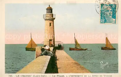 AK / Ansichtskarte Le_Croisic Le Phare a lextremite de la Jetee de Trehic Le_Croisic