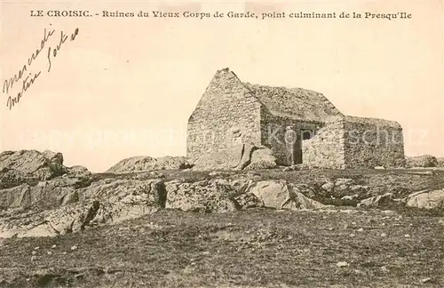 AK / Ansichtskarte Le_Croisic Ruines du Vieux Corps de Garde point culminant de la Presqu Ile Le_Croisic